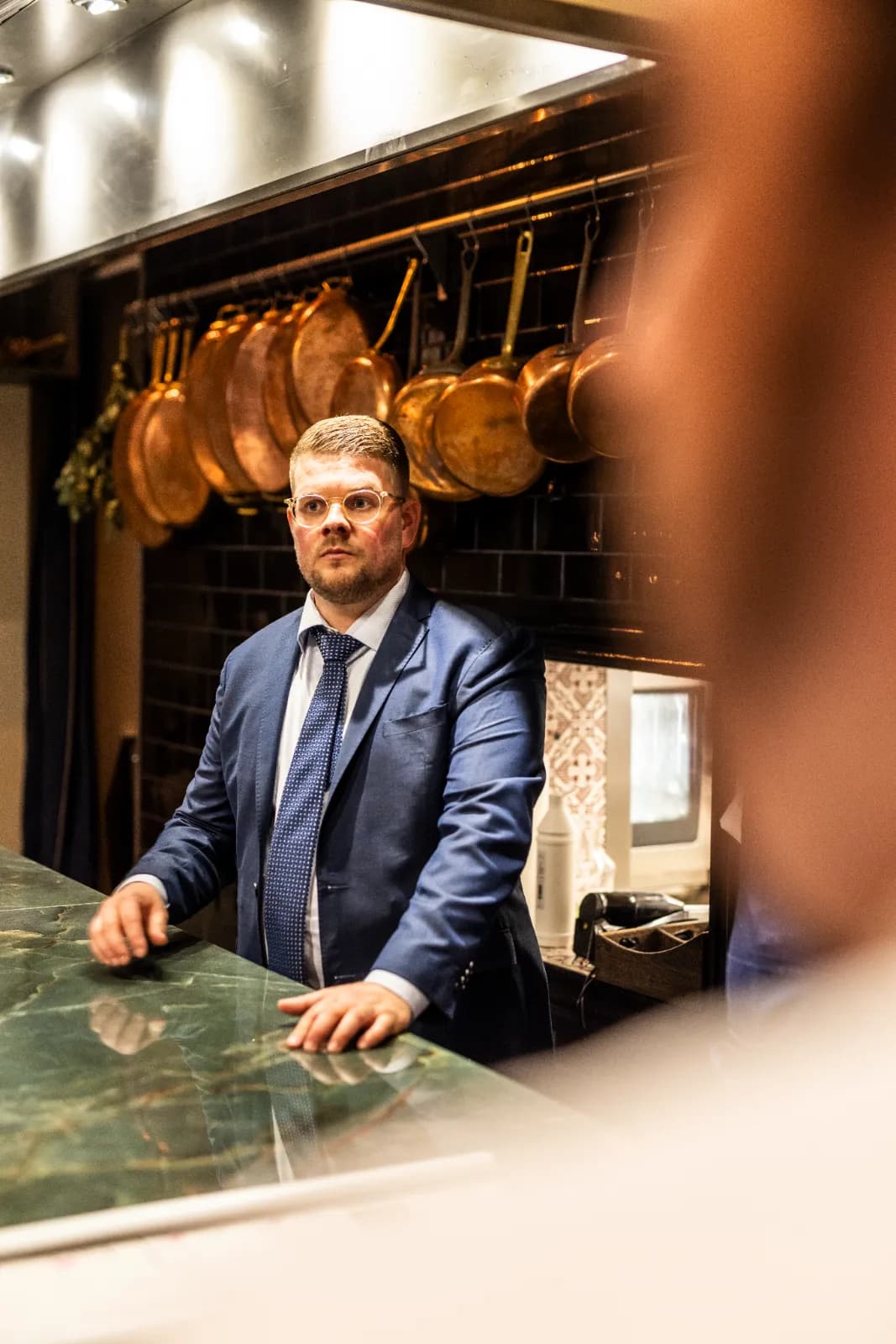 Kevin Hatting, founder of 1920 Engros, in a professional kitchen